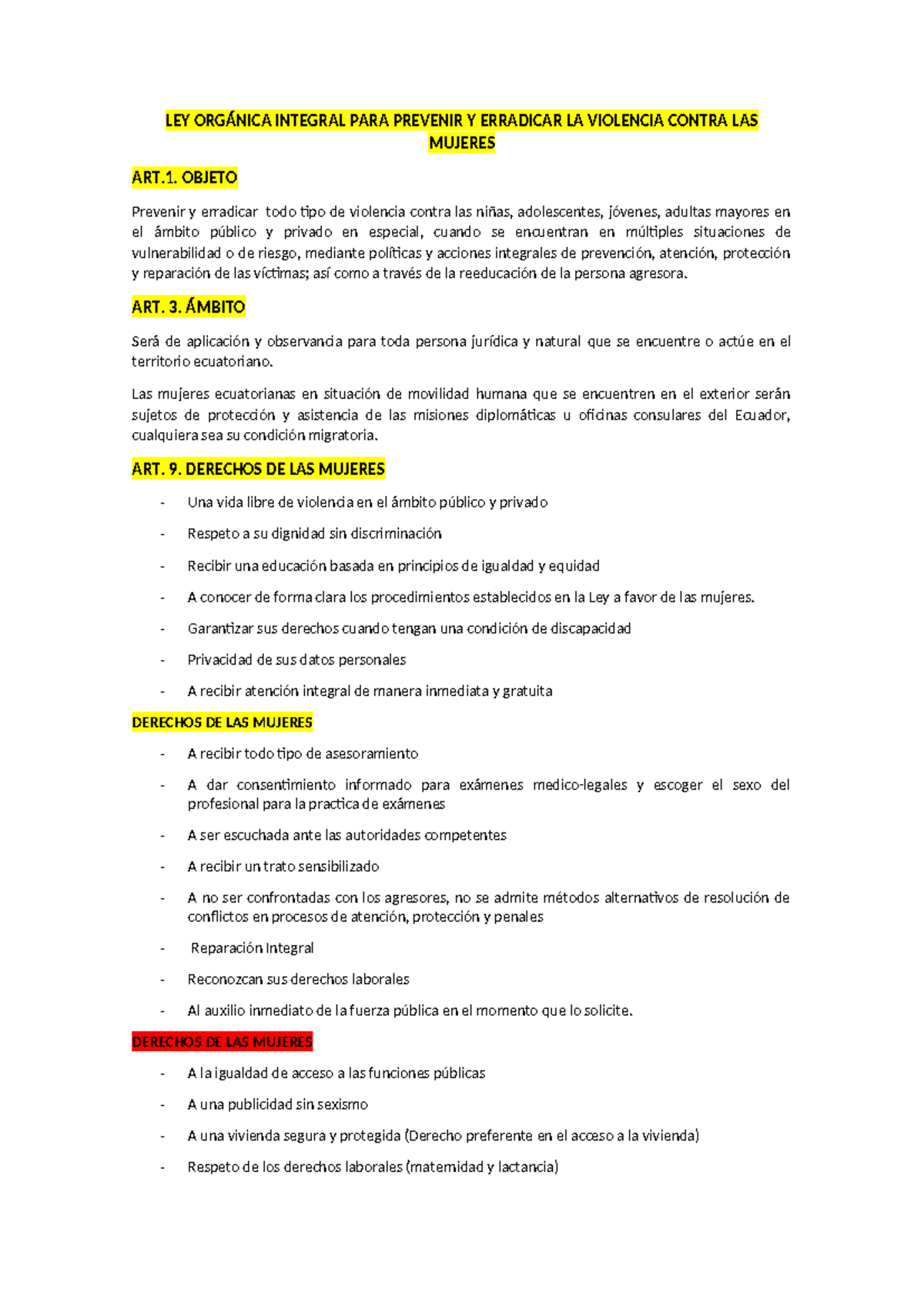 Genero (LEY Orgánica Integral PARA Prevenir Y Erradicar LA Violencia ...