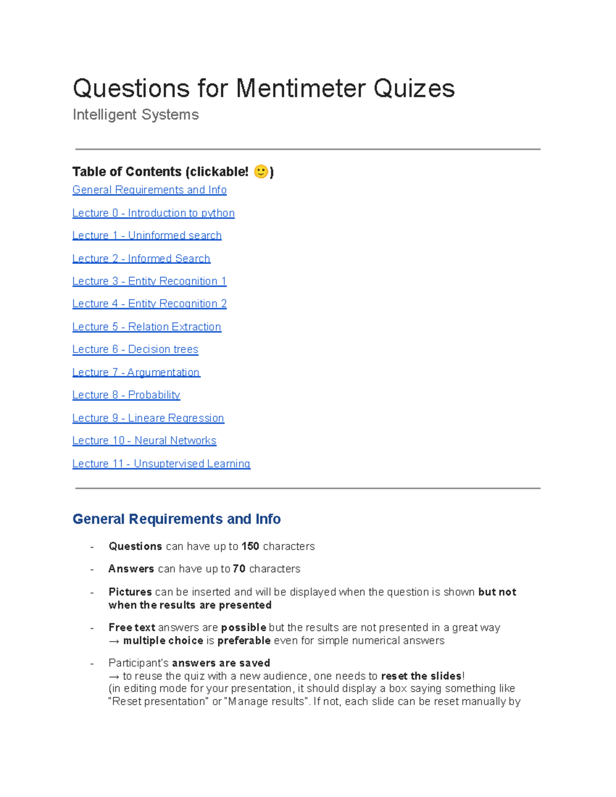 IS Mentimeter Questions 2223 - Questions For Mentimeter Quizes ...