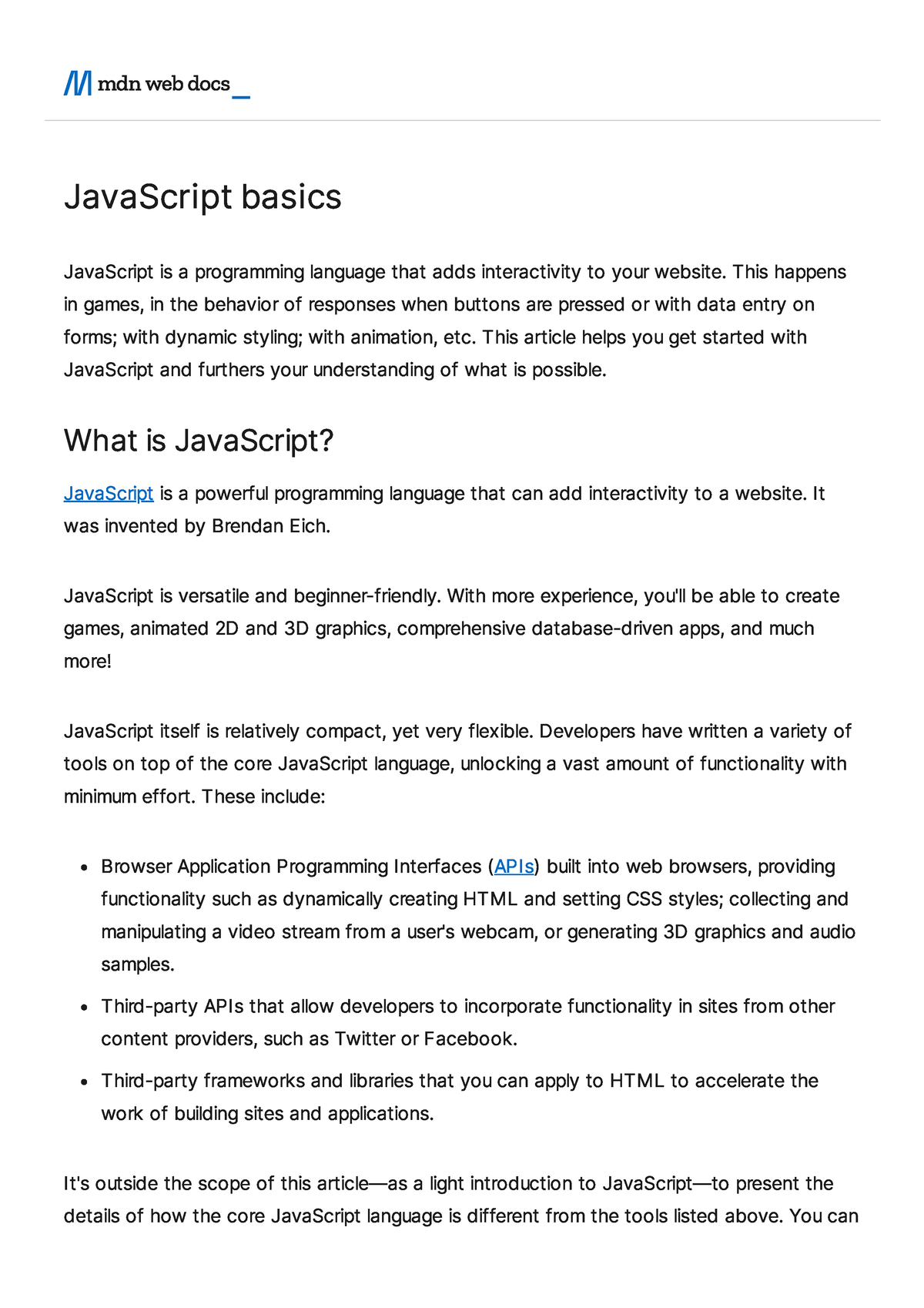 Java Script Basics Learn Web Development MDN - JavaScr I Pt Bas I Cs J ...