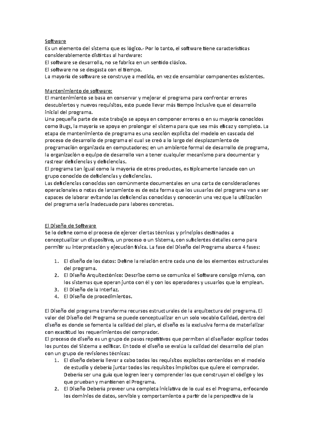 Software - informacion - Software Es un elemento del sistema que es ...