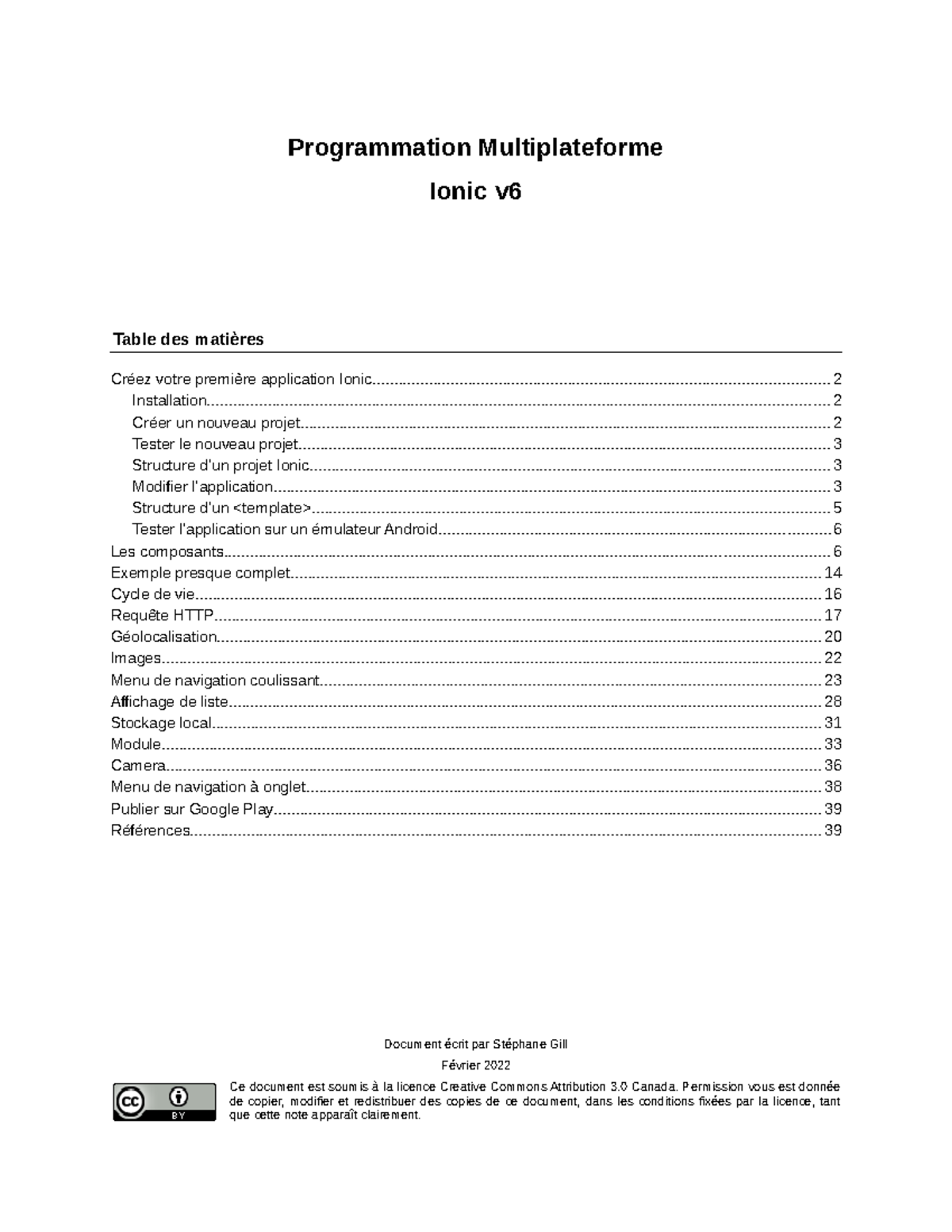 Ionic v6 - Travaux pratique très utile - Programmation Multiplateforme ...