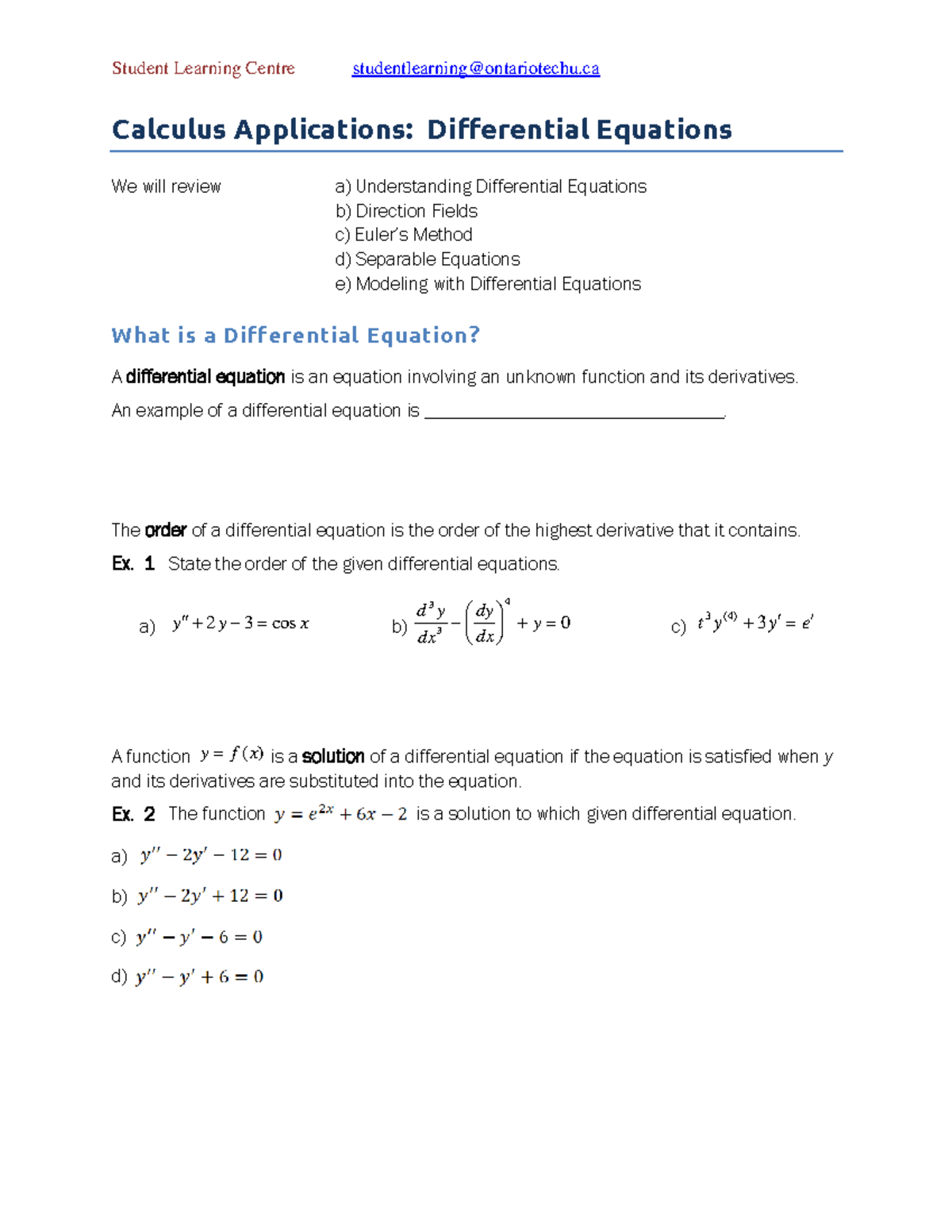 Calculus Applications Differential Equations S2023 - Calculus ...