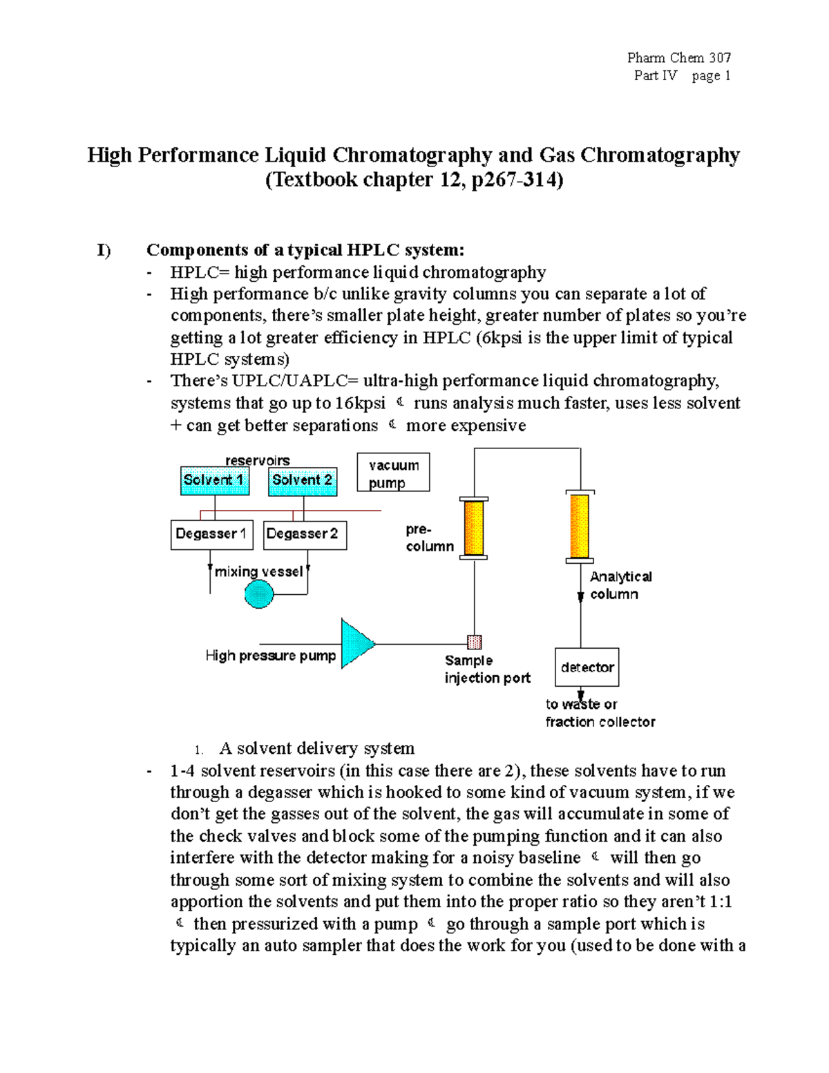 Chromatography part 3 Lecture notes 1618 Part IV page 1 High