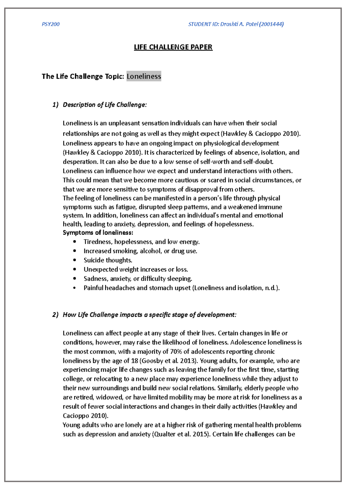 final-life-challenge-paper-psy200-life-challenge-paper-the-life