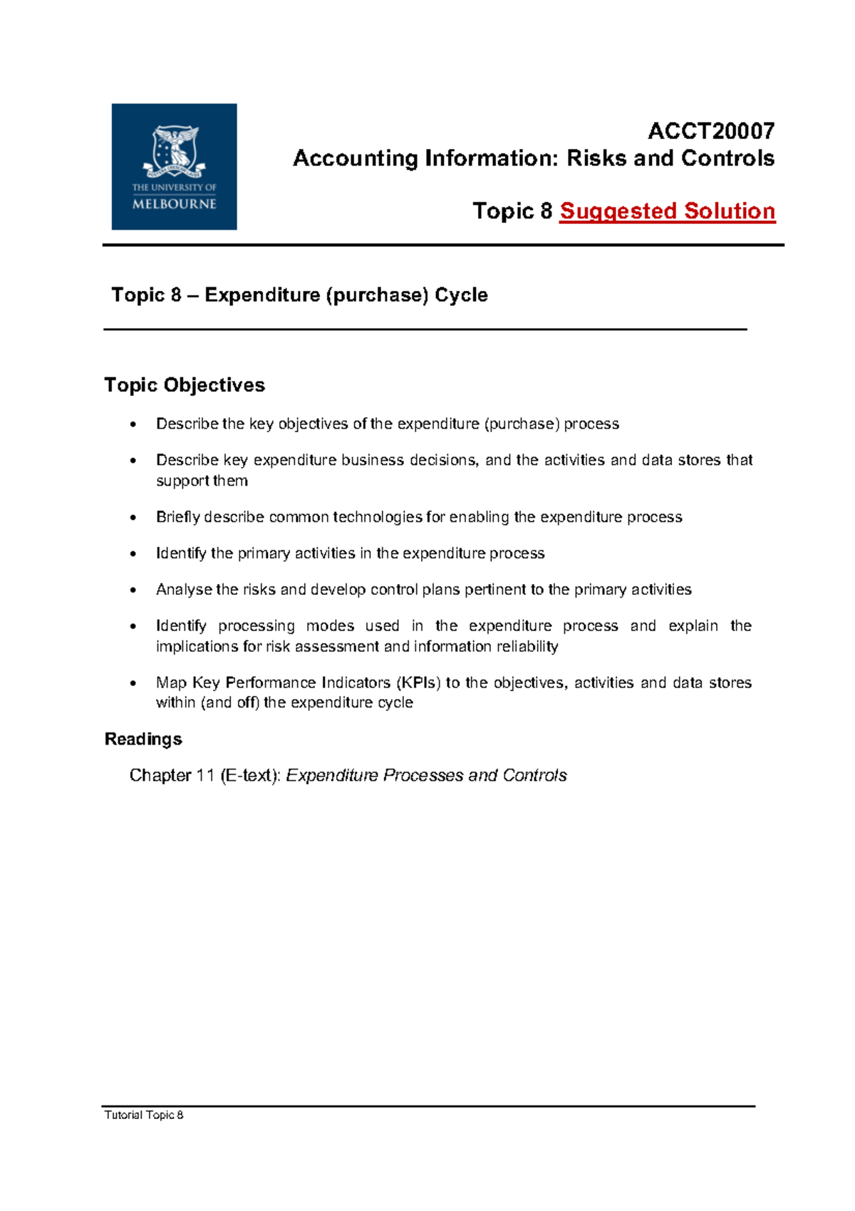 Topic 8 Answer - Warning: TT: undefined function: 32 Warning: TT ...