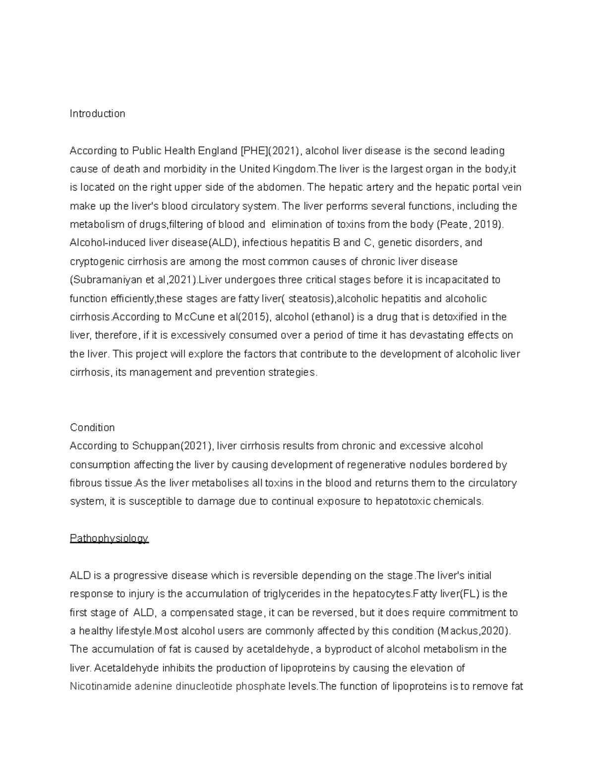 Alcohol Liver Disease project - Introduction According to Public Health ...