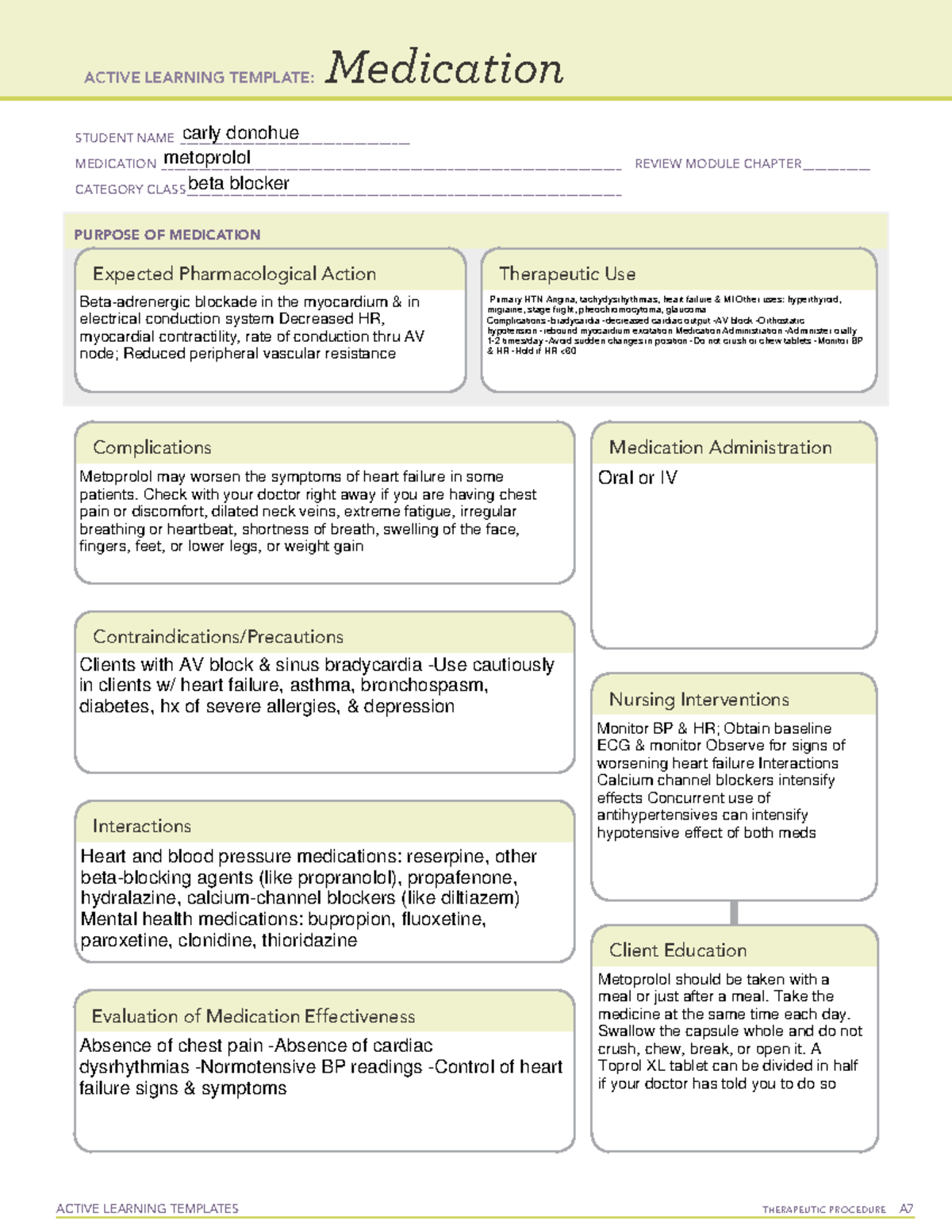 Clinic med 2 - nrusing - ACTIVE LEARNING TEMPLATES THERAPEUTIC ...