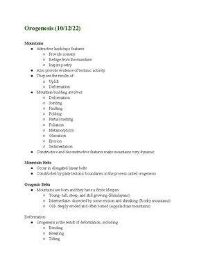 GEOL 101 - Chapter 1 Questions - Dereka Bauscher August 24, 2023 GEOL ...