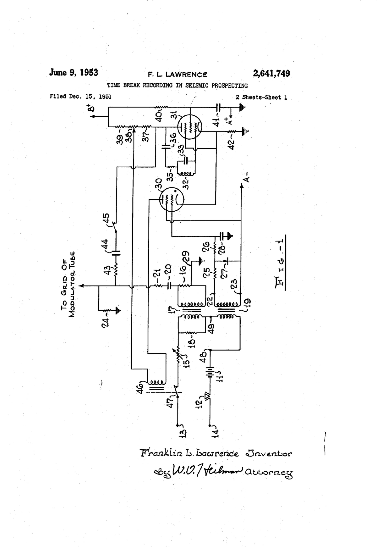 United States Patent Office TIME Break Recording IN Seismic Prospecting ...