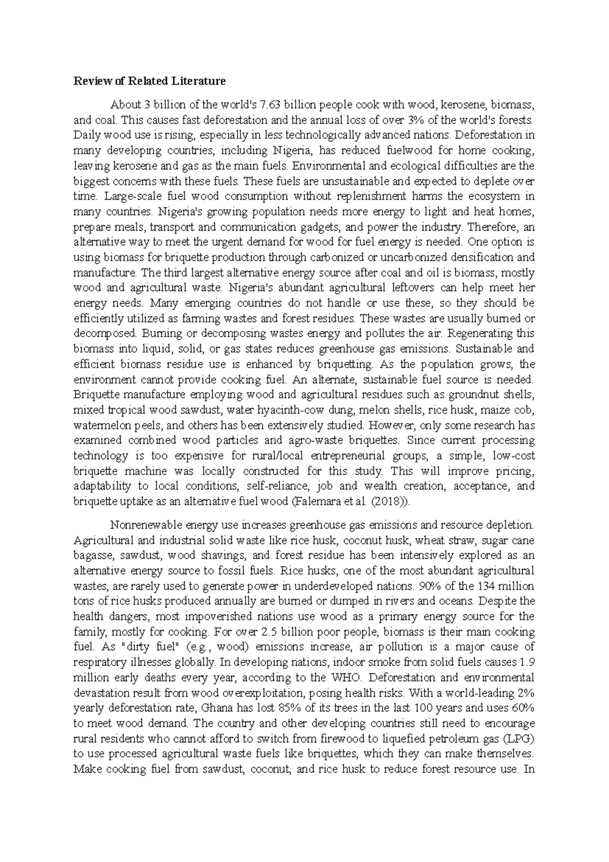 RRL-2 - ... - Review of Related Literature About 3 billion of the world ...