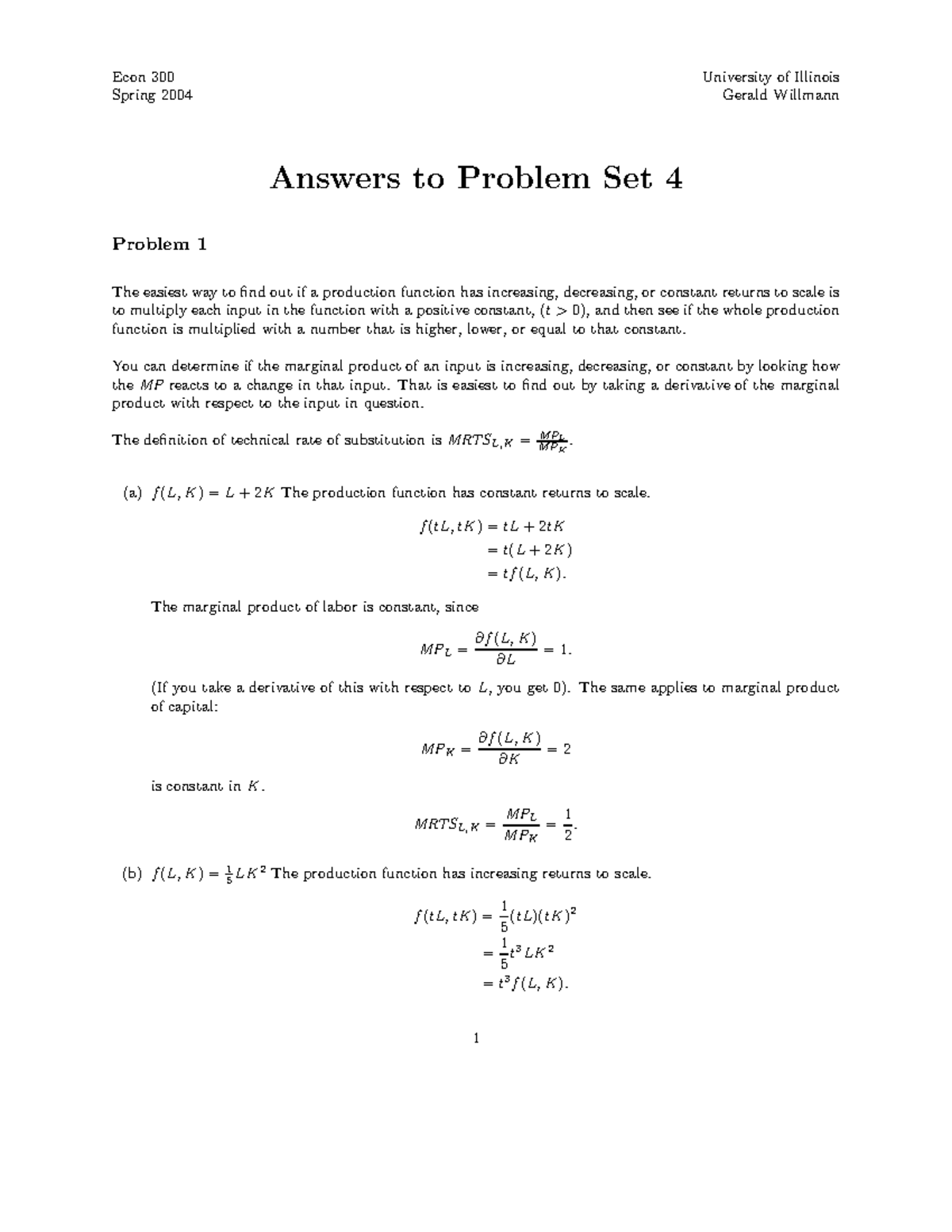 Homework 4 Problem Set 4 - ECON 346 - UIC - Studocu