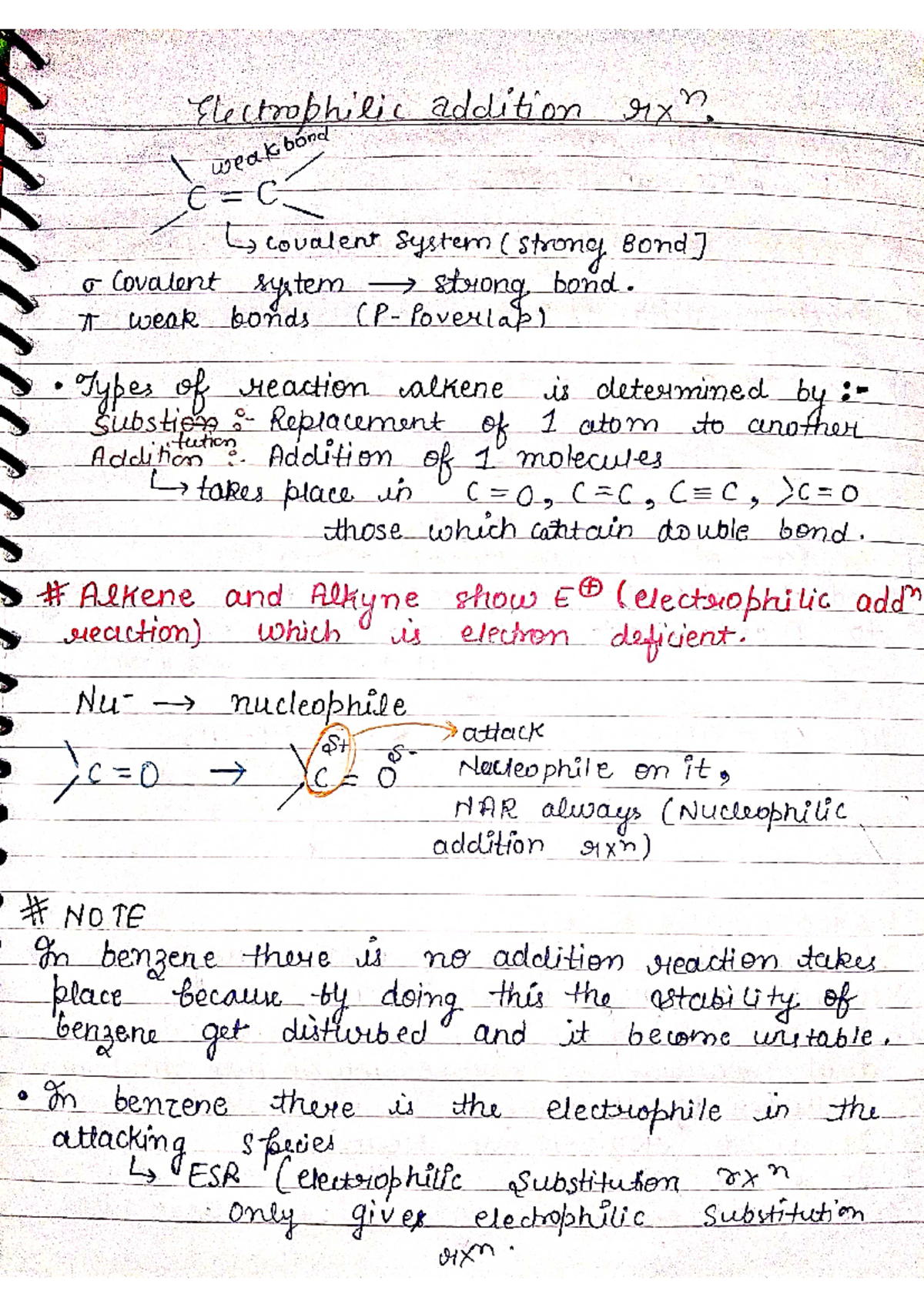 Electrophilic addition reaction - Electrophilic addition rxn, weakbond ...