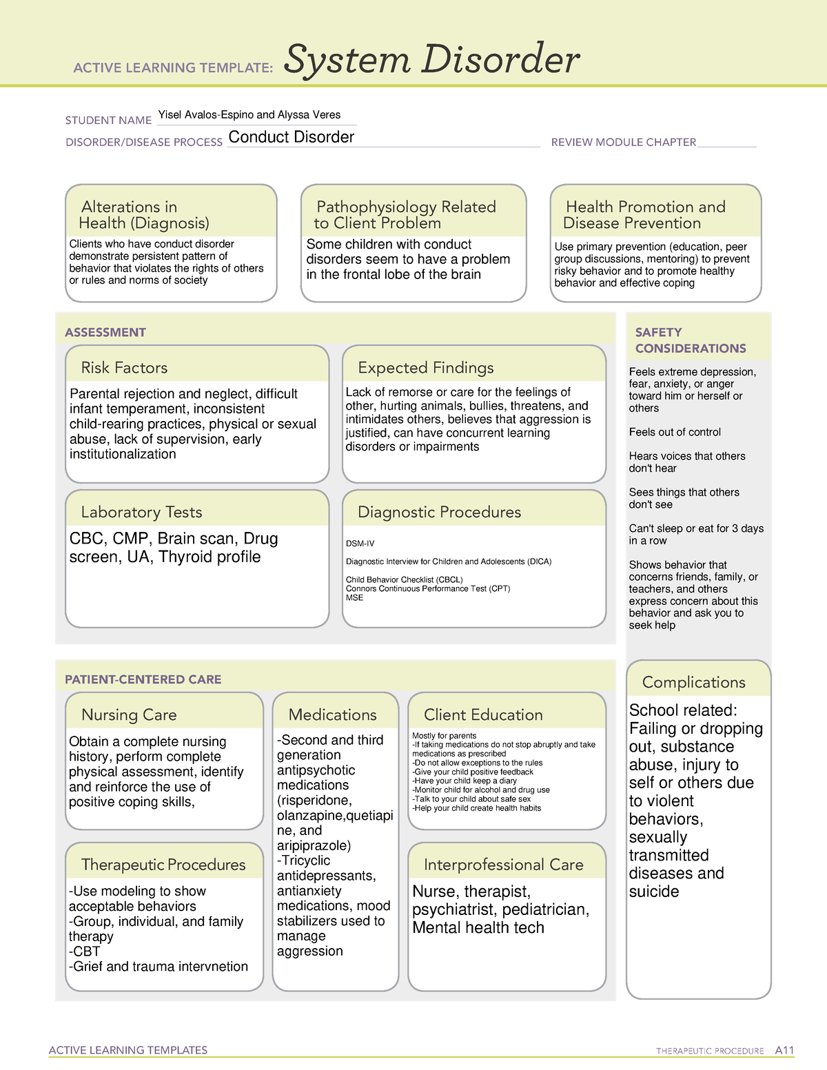 Adhd System Disorder Template