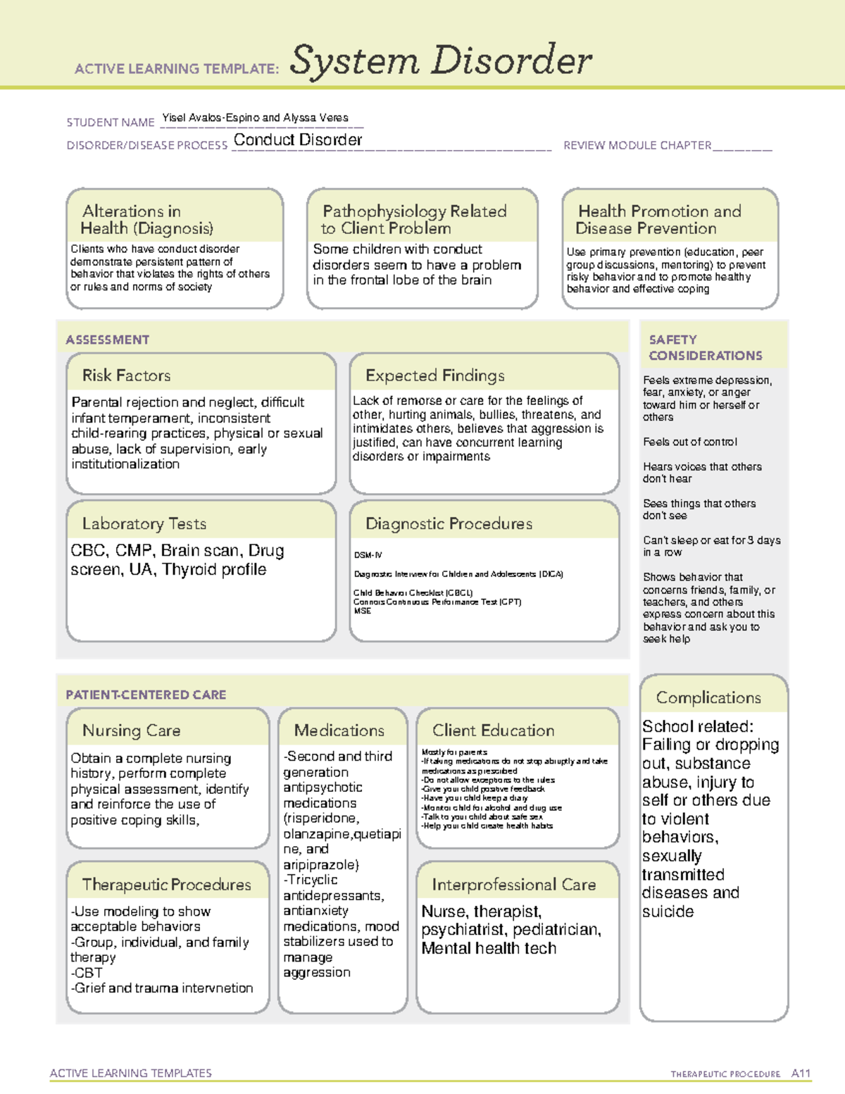 Adhd System Disorder Template