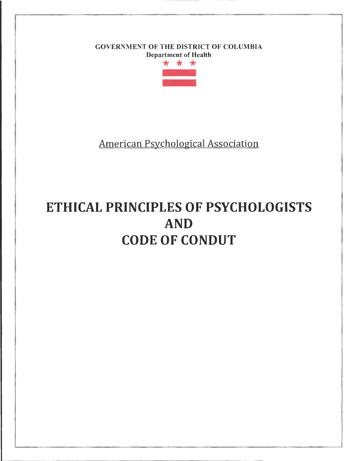 Ethical Principles OF Psychologists And CODE OF Conduct - Social ...