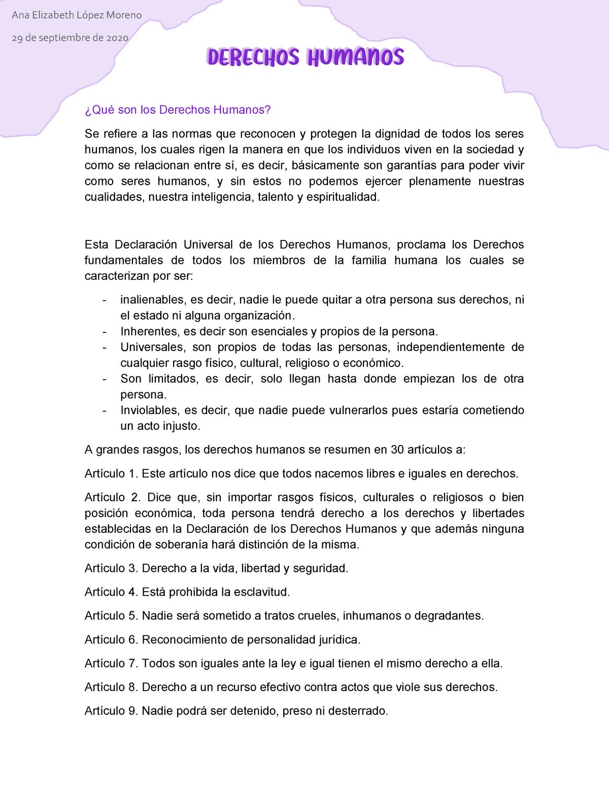 1.1.4. Derechos Humanos ¿Qué son los Derechos Humanos? Se refiere a