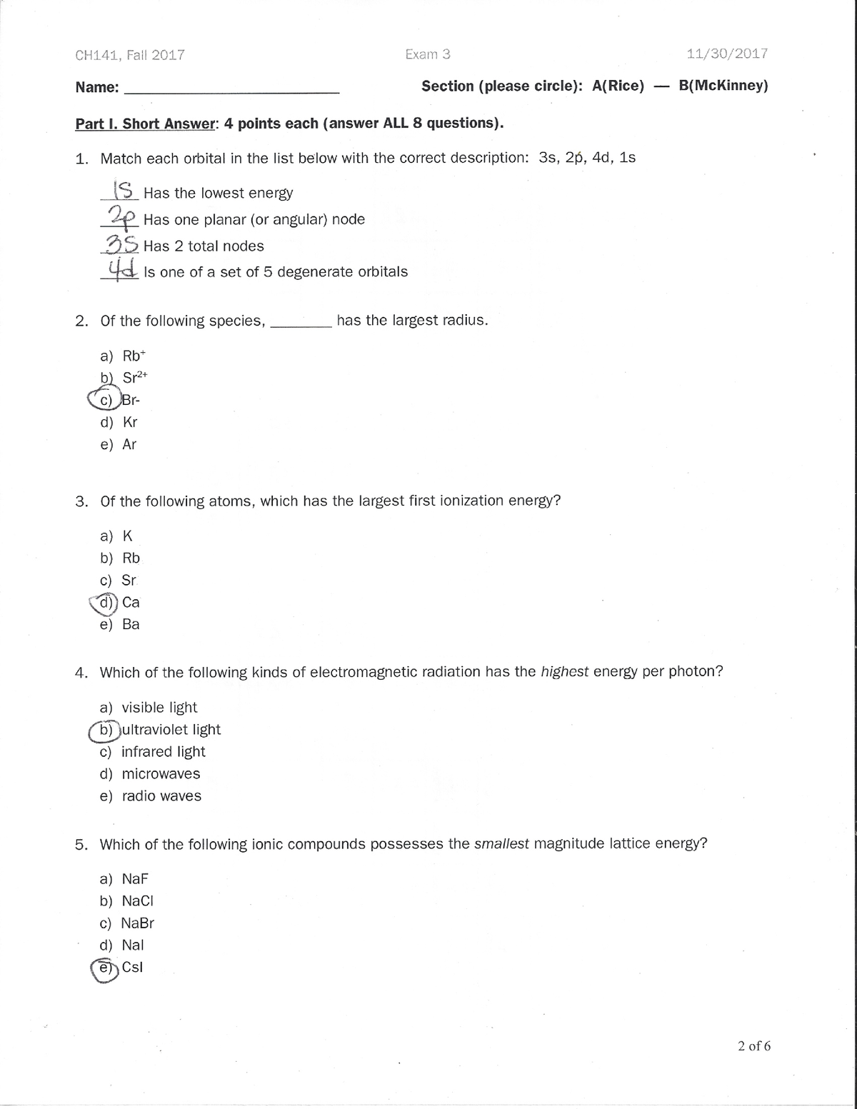 Practice Exam 3 2017 Answers - BScivil Engineering - Studocu