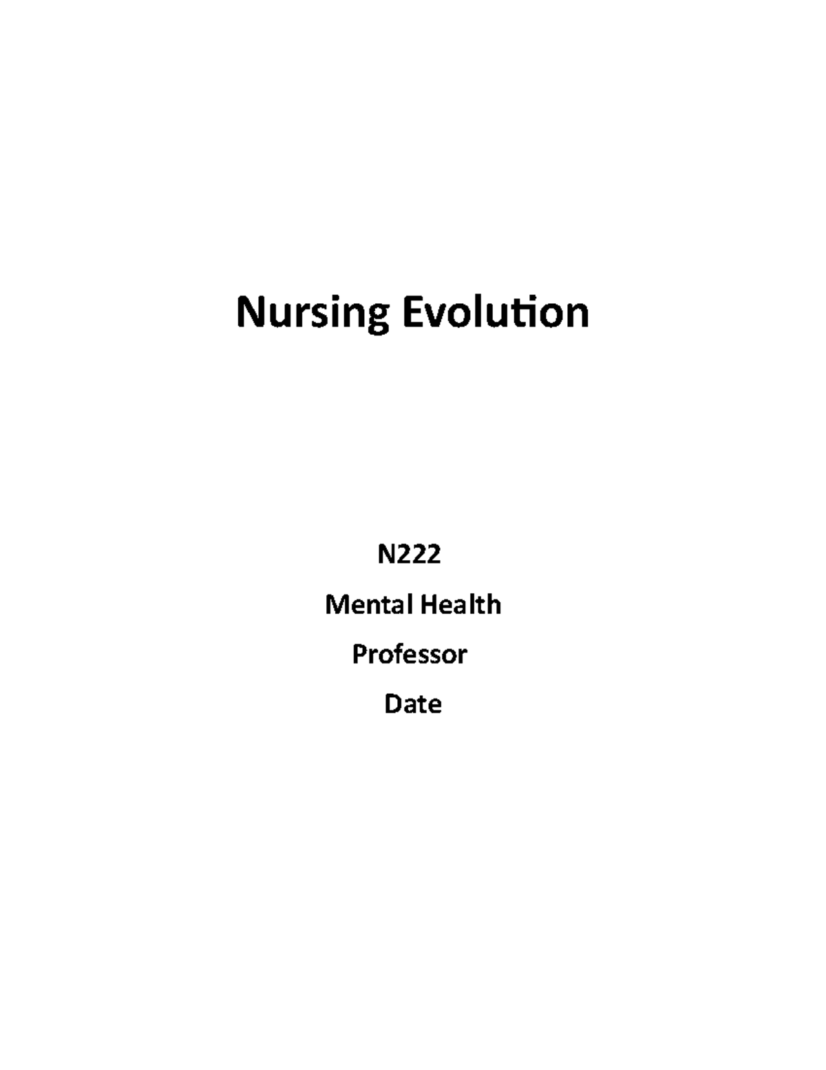 examples of mental health nursing dissertation