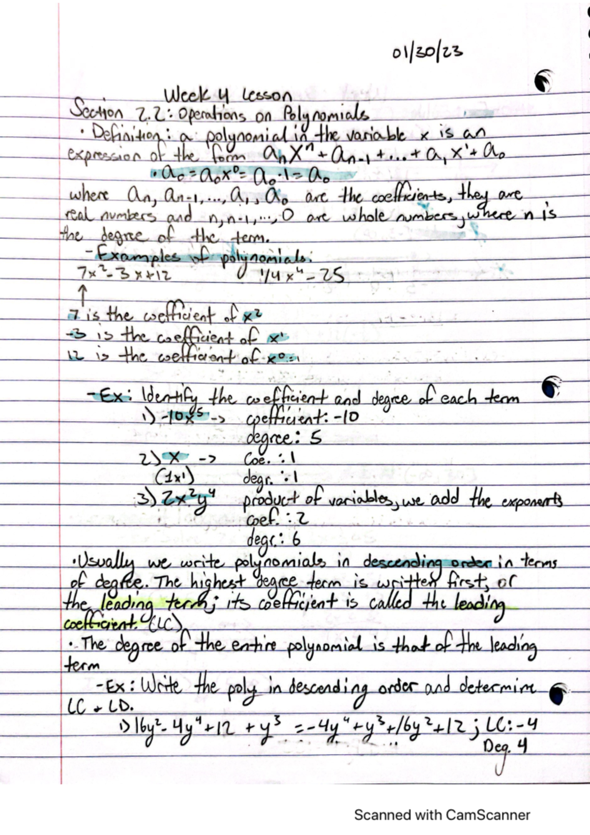 College algebra week four lesson - MAC 1105 - Studocu