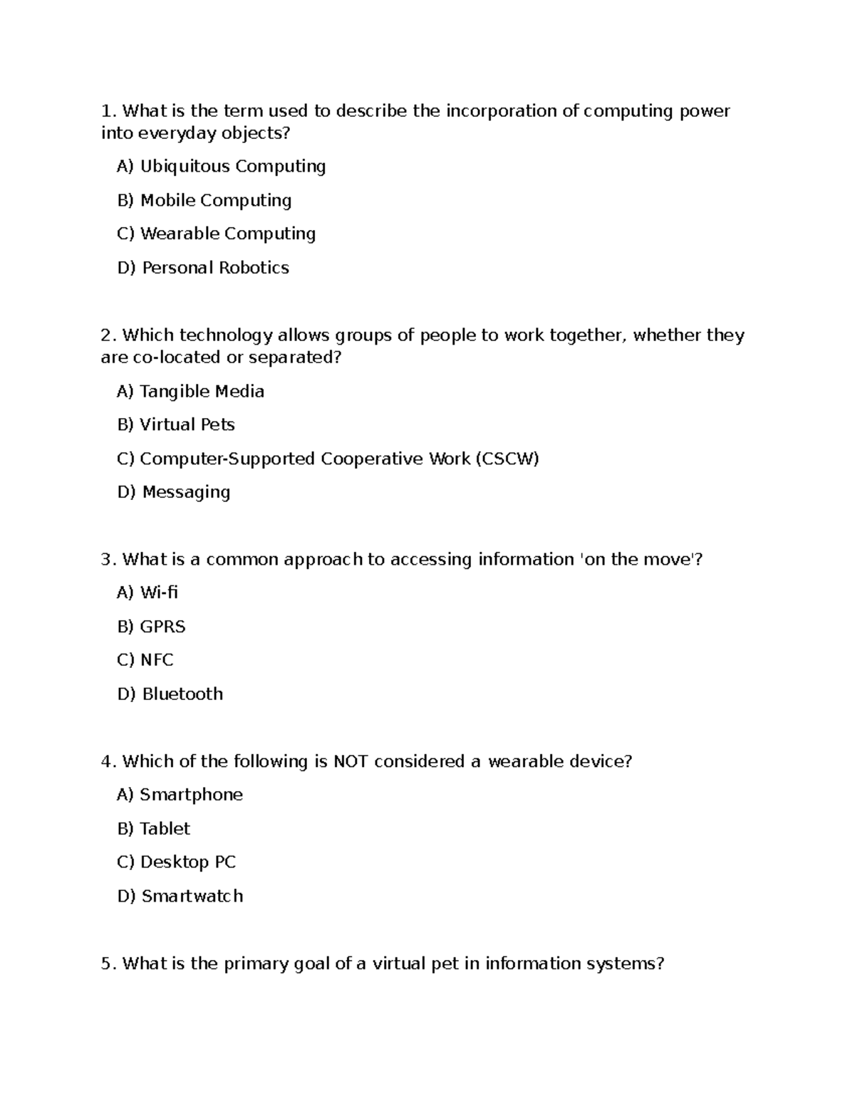 Chapter 10 MCQ - Mu own - What is the term used to describe the ...