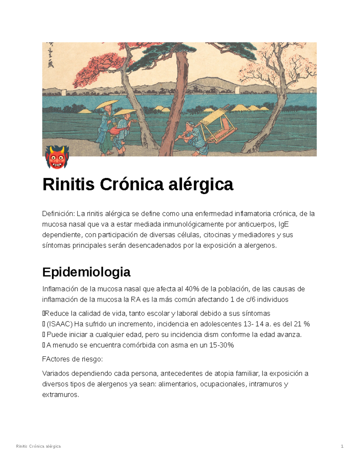 Rinitis Crónica alérgica - 👹 Rinitis Crónica alérgica Definición: La ...