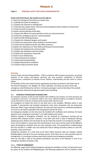 Basic Seamanship Module 1 - Course Code Seam 1 Descriptive Title BASIC ...