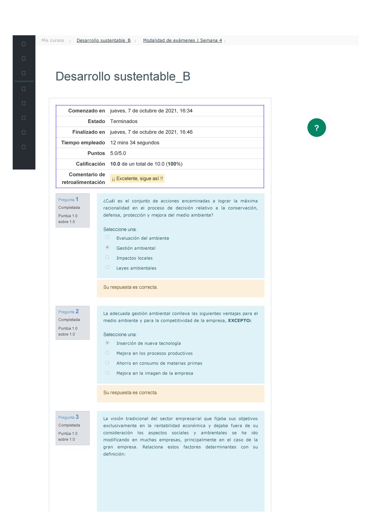 Modalidad De Exámenes Semana 4 Desarrollo Sustentable - Desarrollo ...