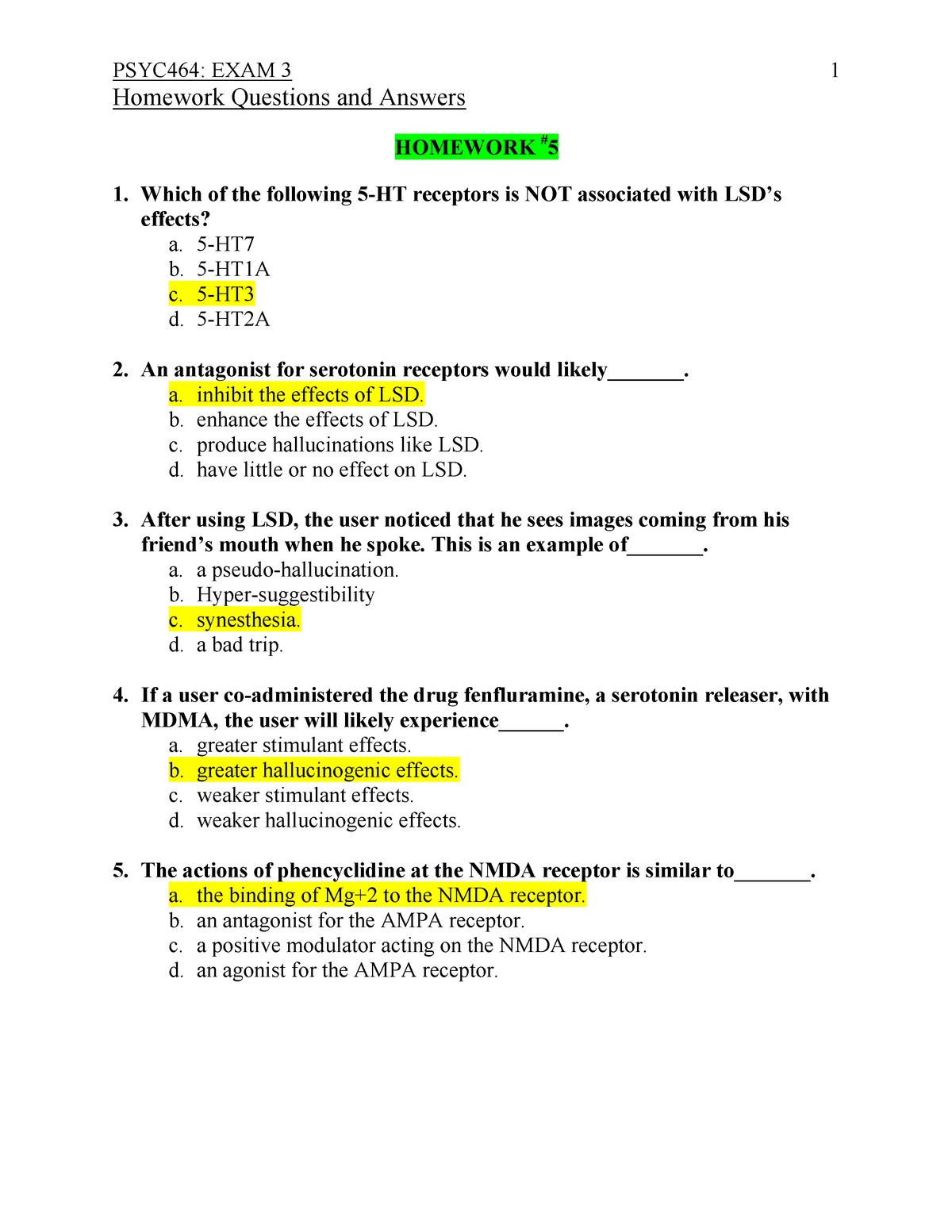 homework questions section 4