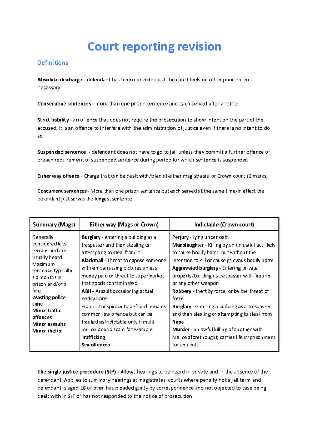Court reporting revision Google Docs Court reporting revision