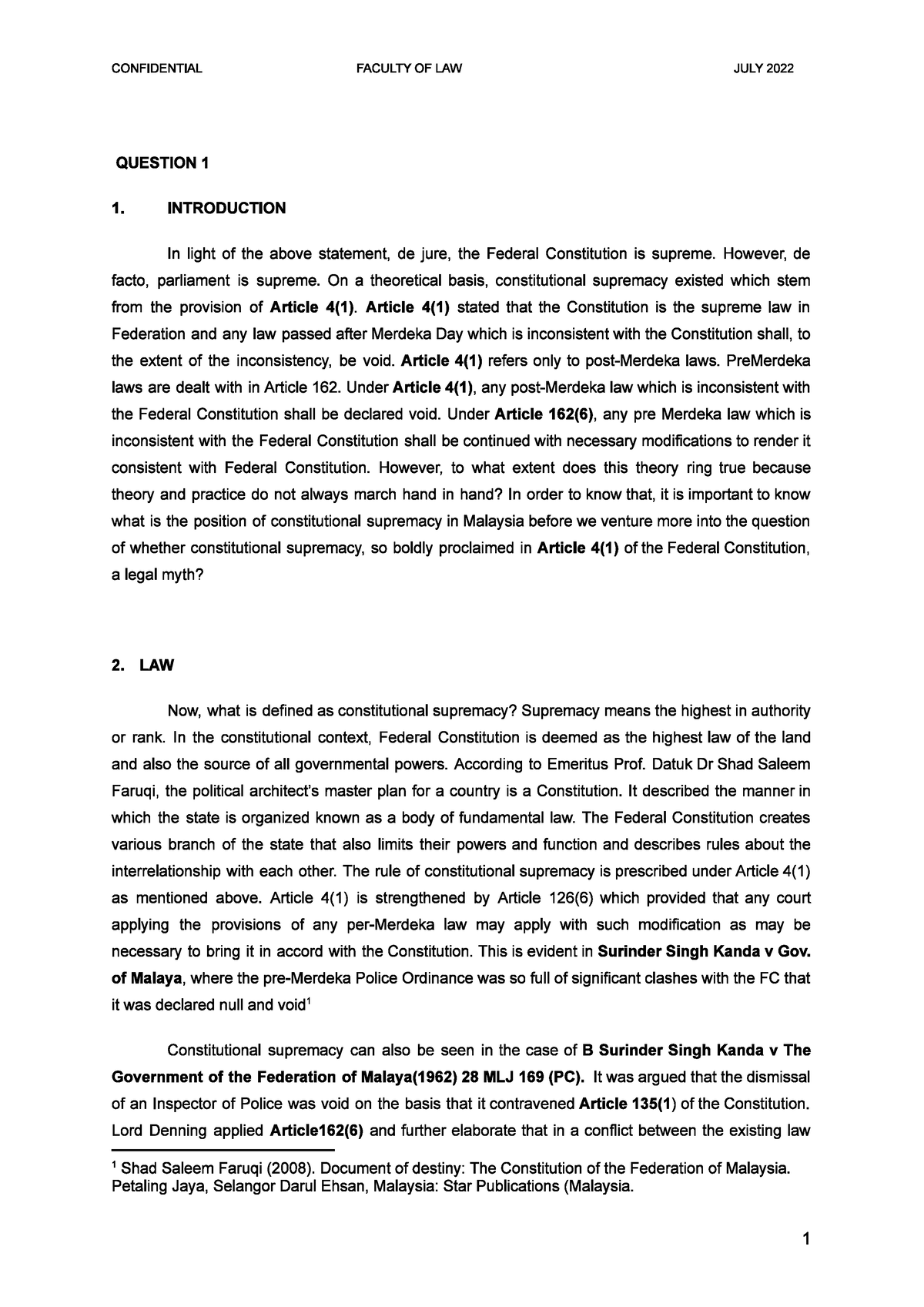 Exam constititutional law437 - constitutional law - Studocu