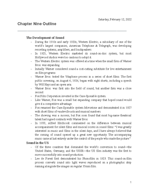 Kane Outline Cinema - Sunday, April 3, 2022 Citizen Kane Outline - Studocu
