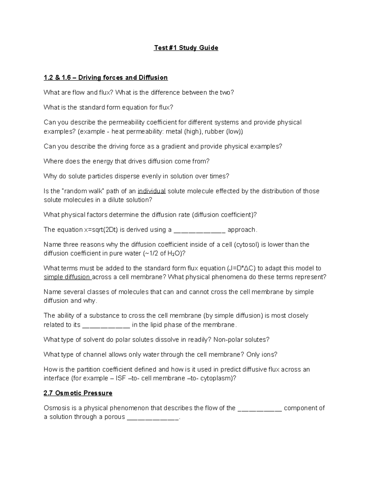 Study Guide - ssgsge - Test #1 Study Guide 1 &amp; 1 – Driving forces and ...