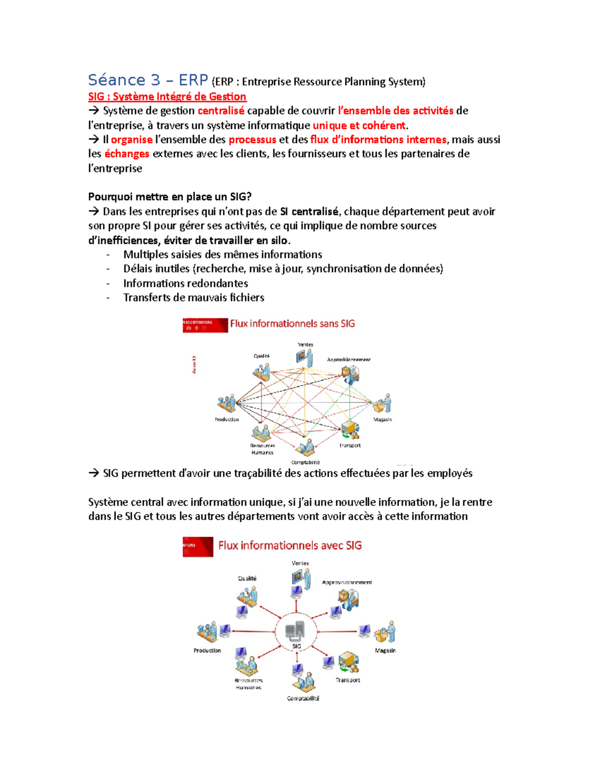 Séance 3 - ERP - Séance 3 – ERP (ERP : Entreprise Ressource Planning ...