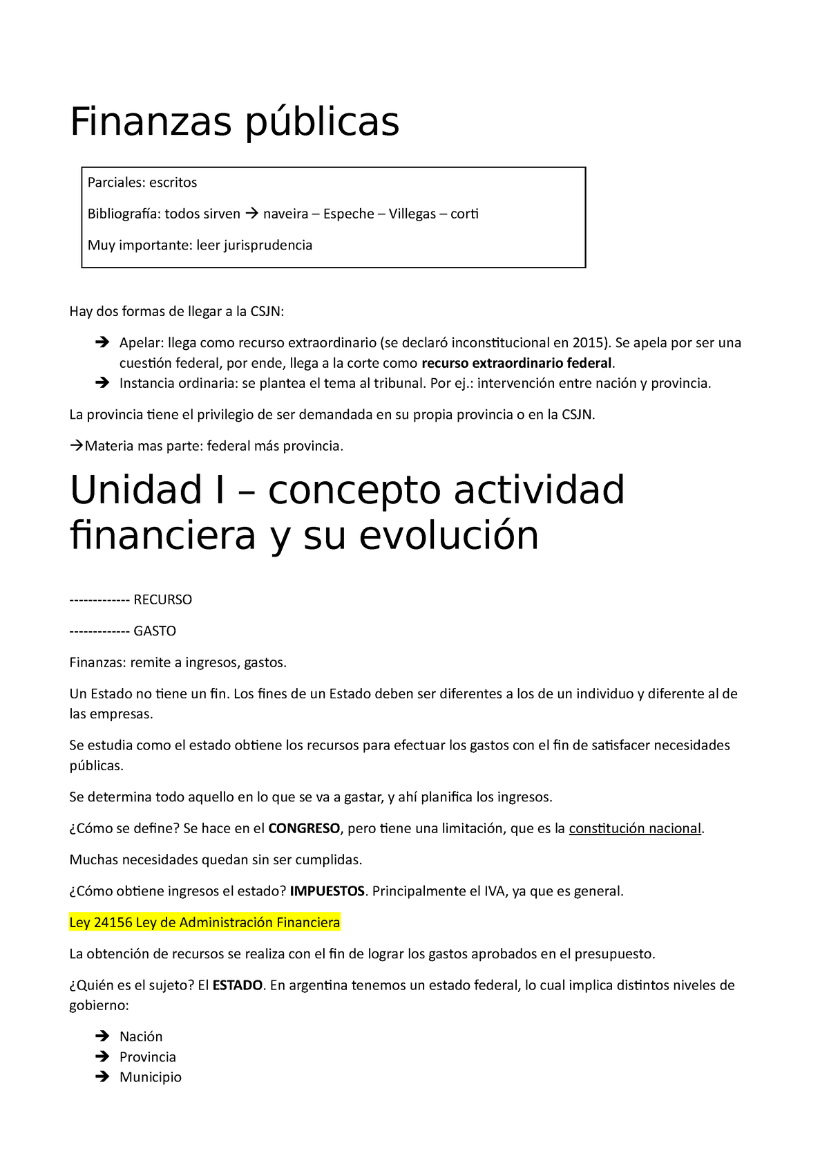 Resumen Clases Finanzas Públicas - Finanzas Públicas Hay Dos Formas De ...