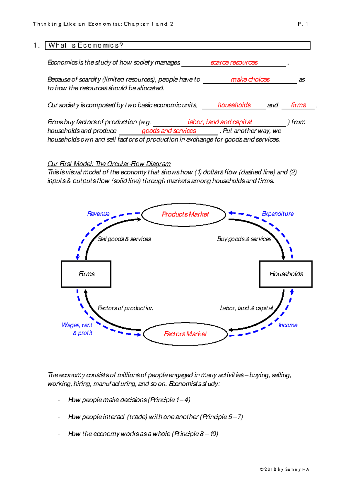 Microeconomics Chapter 1 2 - What is Economics? Economics is the study ...