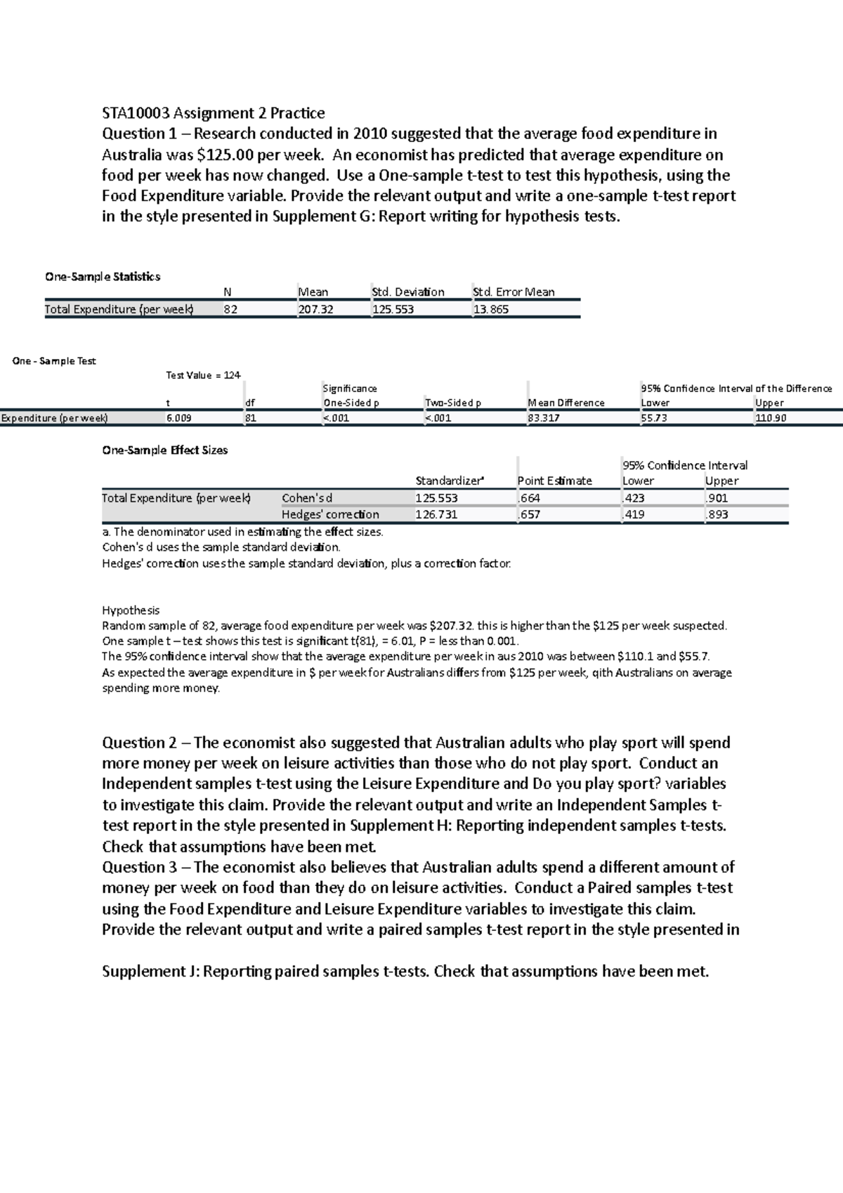 sta10003 assignment 2 part 1