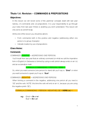 STW 210 Thuto 6 (Class Notes) - Thuto 6: Dithuanyi/Conjunctions ...