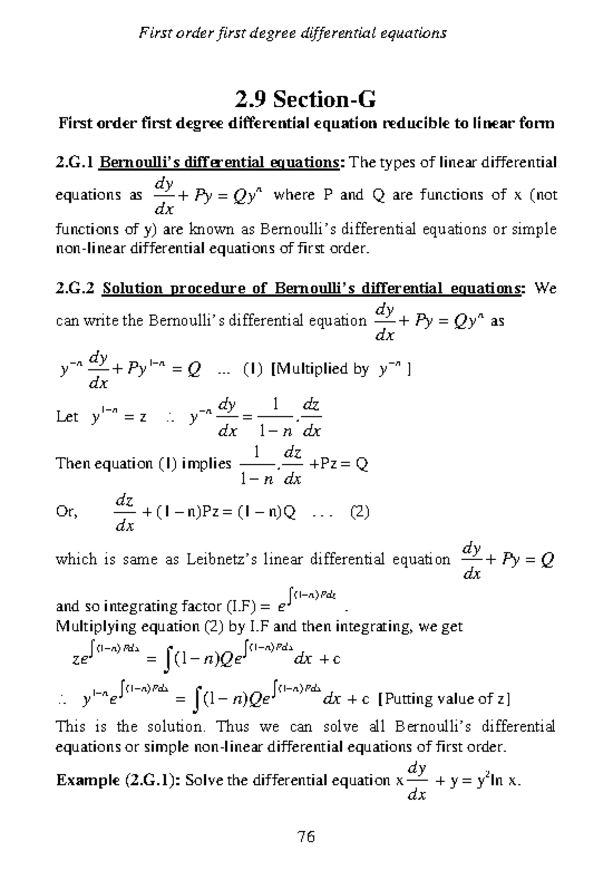 02g First Order First Degree Extended Linear Form Studocu