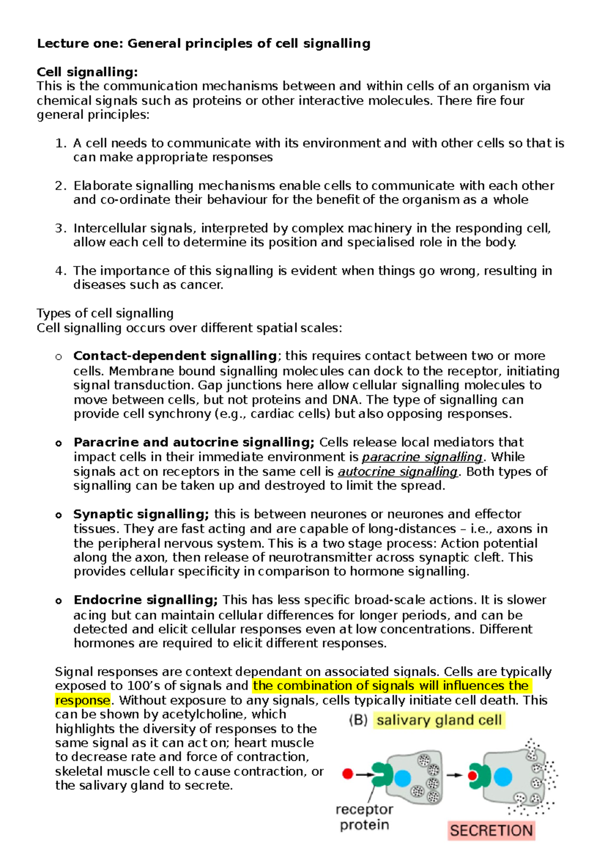 ANAT332- Cellular Biology. Module Two; General principles of cell ...