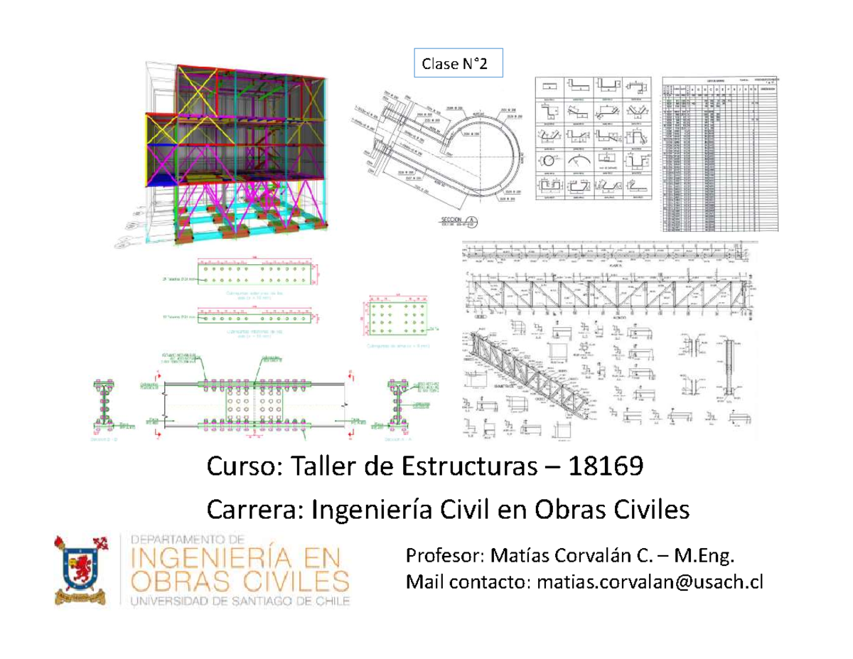 Clase 2 2020 - Curso: Taller De Estructuras – 18169 Carrera: Ingeniería ...