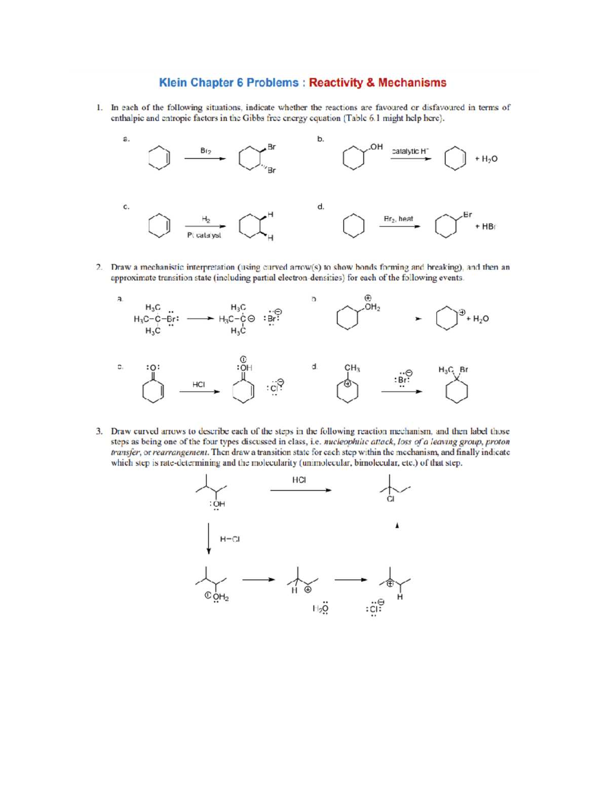 Chapter 6 Problems with Key - CHEM 3053 - Key - Studocu
