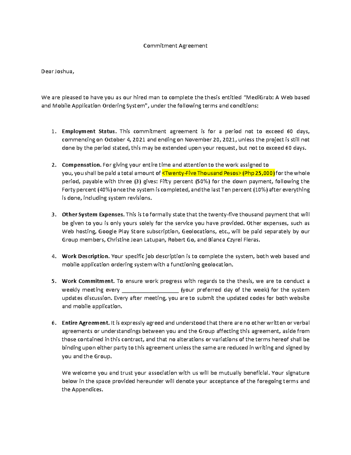 Commitment-Agreement-signed - Bachelor of Science in Computer Science ...