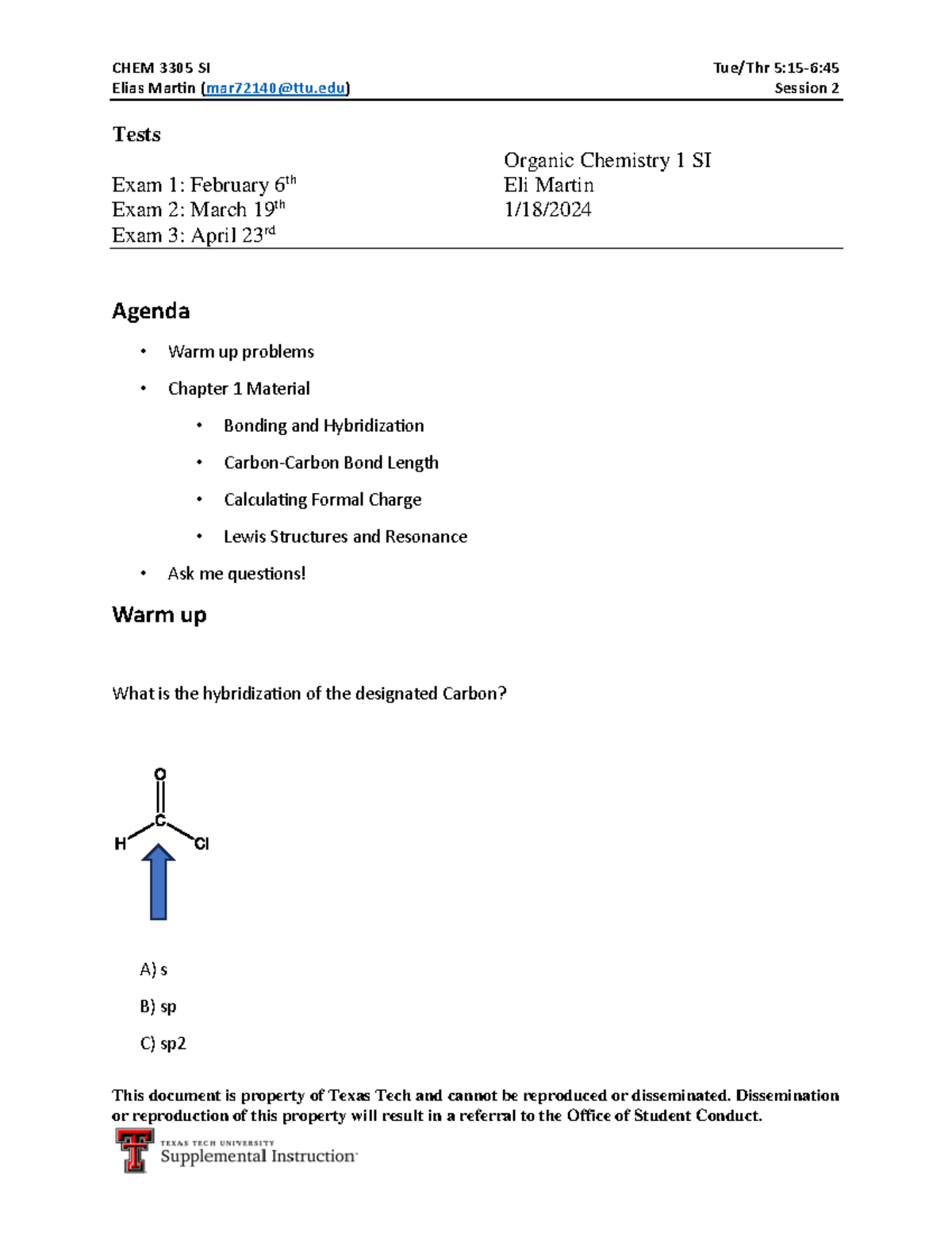 01 18 Thursday Packet Chem 3305 Si Elias Martin Elias Martin