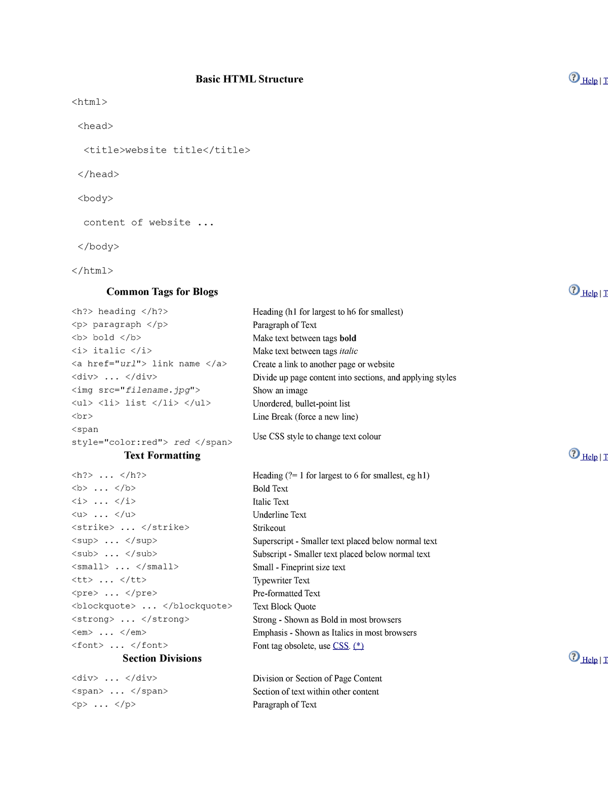 Basic HTML Structure - Basic HTML Structure Help | Top - Studocu