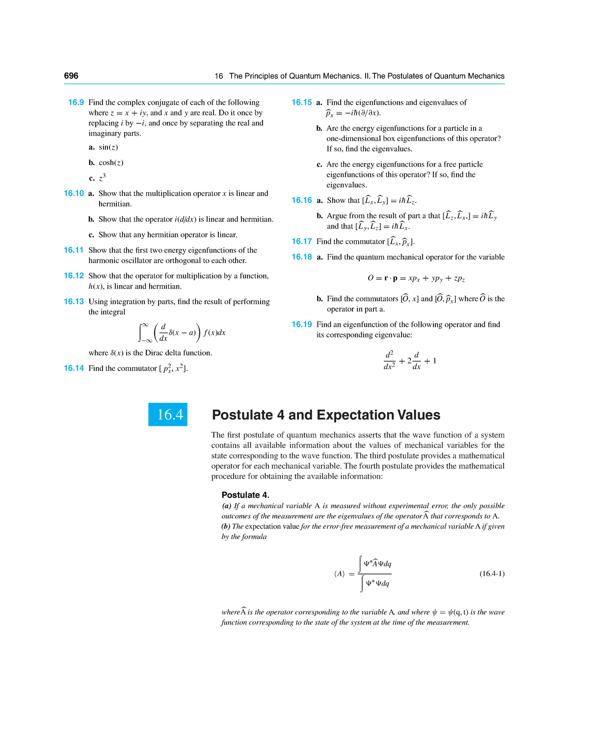 Physicalchemistry-103 - 696 16 The Principles of Quantum Mechanics. II ...