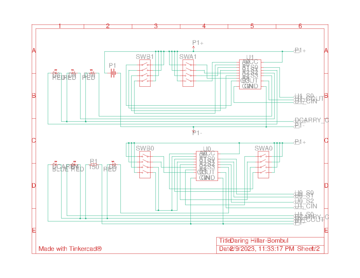 8bit Parallel Adder - A B C D E 1 2 3 4 5 6 A B C D E Made with ...