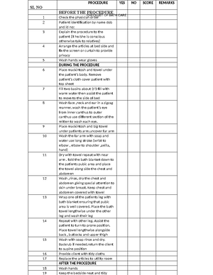 Aleena ebison feet and nail care - CHECKLIST ON FEET AND NAIL CARE ...