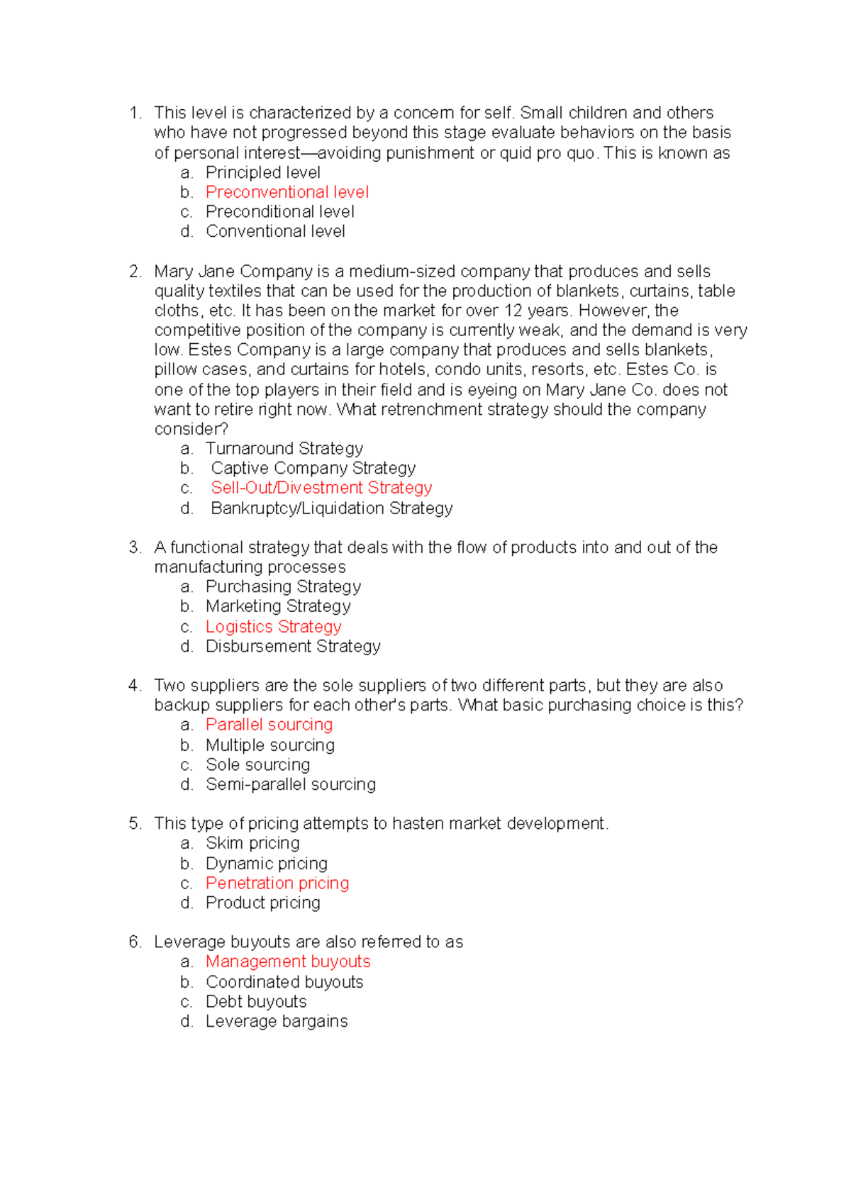 Ethics Midterm Exam (part2) - This Level Is Characterized By A Concern ...