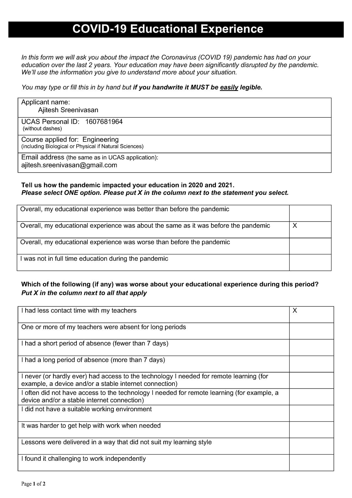 4 - Engineering - Sreenivasan Ajitesh - Educational Experience Survey ...