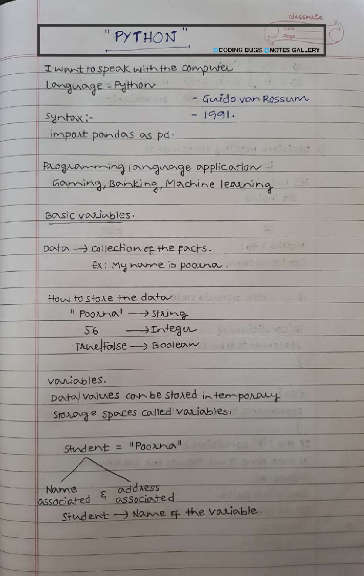 Python 🐍 Handwritten Notes - Python Programs - Studocu